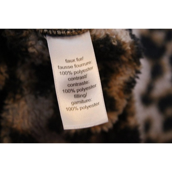 Maurices Quilted Yoke Leopard Sherpa Pullover Tan Red Women's Size 0X 14W H14203 - Picture 10 of 10